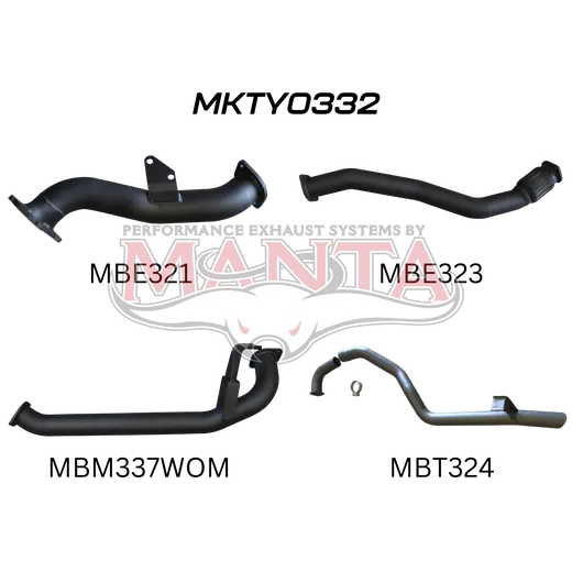 Toyota Landcruiser HZJ105 CT26 Turbo 3in Turbo Back without Muffler product image