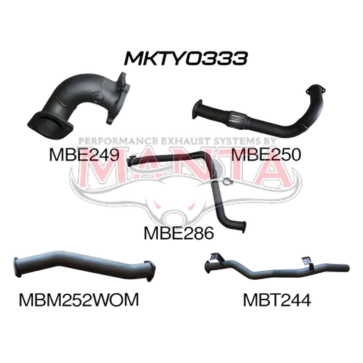 Toyota Landcruiser HDJ78 & HZJ75 4.2L TROOPY 3in Turbo Back, without muffler product image