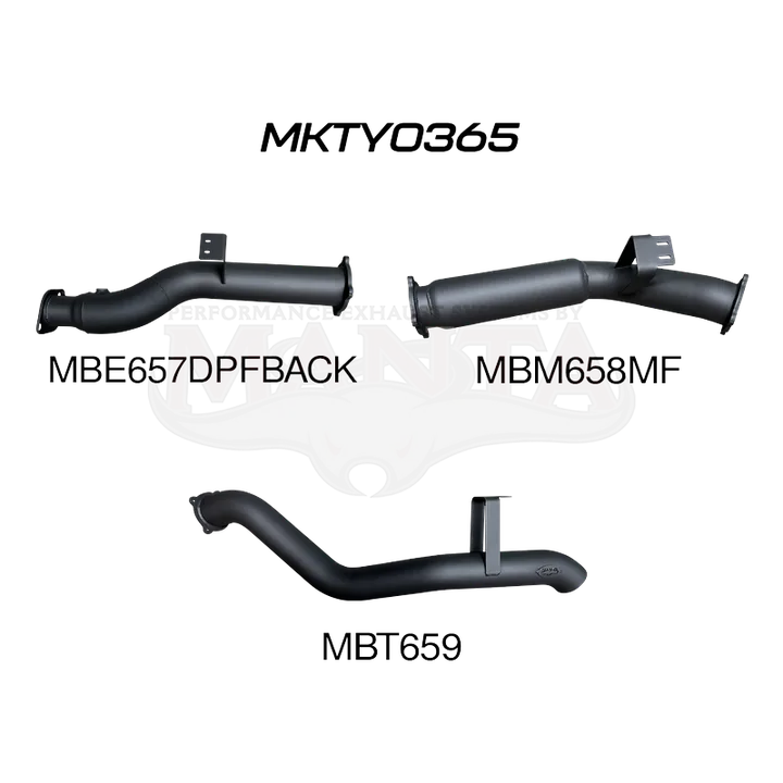 Toyota Landcruiser VDJ76 4.5L V8 Wagon 4in DPF Back with Muffler product image