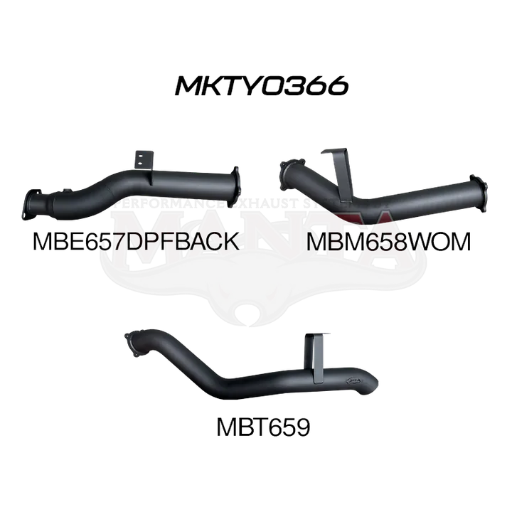 Toyota Landcruiser VDJ76 4.5L V8 Wagon 4in DPF Back without Muffler product image