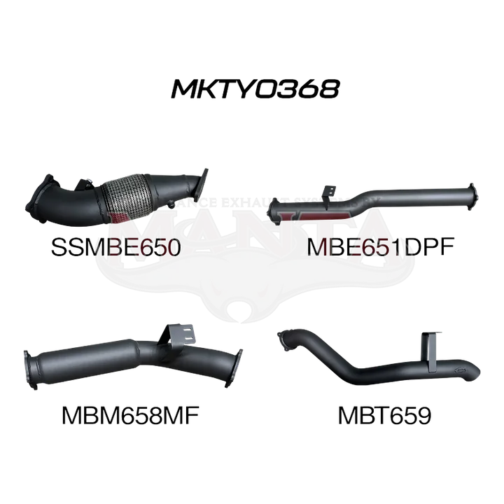 Toyota Landcruiser VDJ76 4.5L V8 (DPF) Wagon 4in Turbo Back without Cat & with Muffler product image