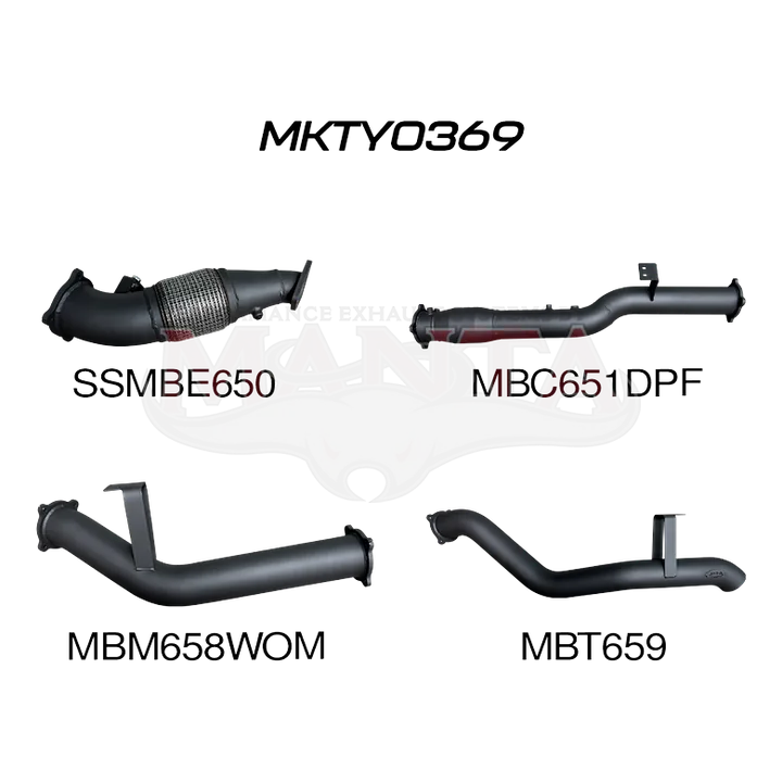 Toyota Landcruiser VDJ76 4.5L V8 (DPF) Wagon 4in Turbo Back with Cat & without Muffler product image