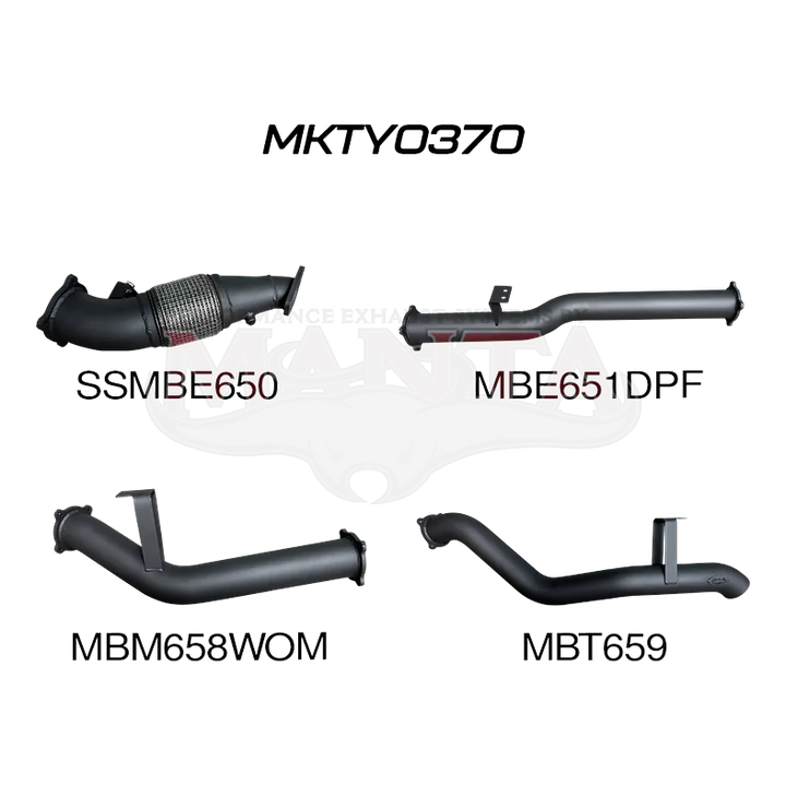 Toyota Landcruiser VDJ76 4.5L V8 (DPF) Wagon 4in Turbo Back without Cat & without Muffler product image