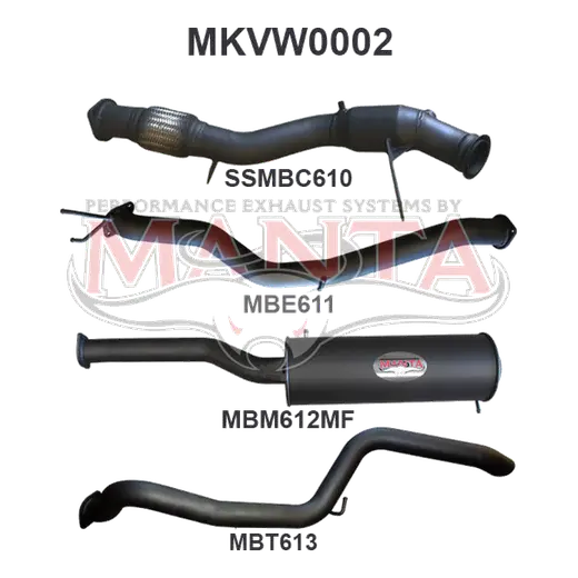 Volkswagen Amarok 2.0L 3in EARLY Model Tailpipe Exit product image