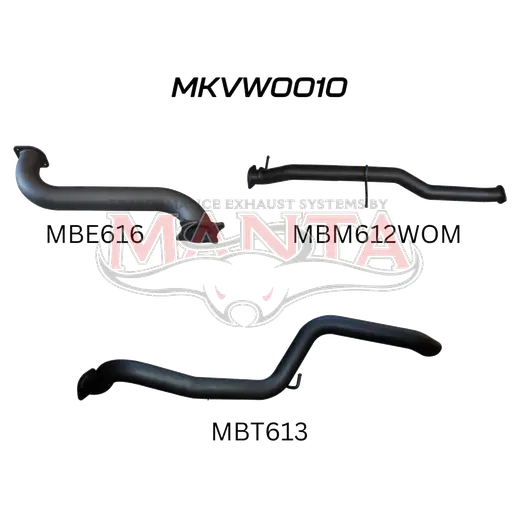 Volkswagen V6 Amarok 3in DPF BACK Extended Tailpipe product image