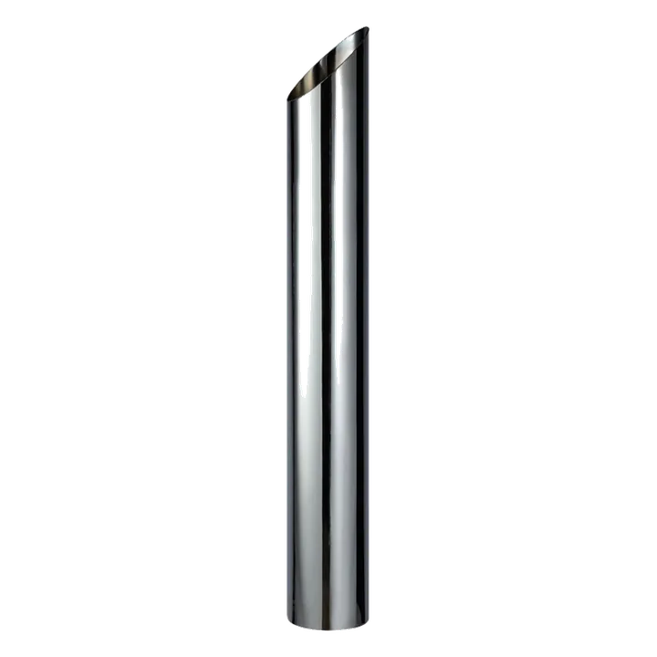 CHROME EXHAUST STACK STRAIGHT MITRE CUT 6in OD X 48in (1220MM) LONG, PLAIN INLET product image