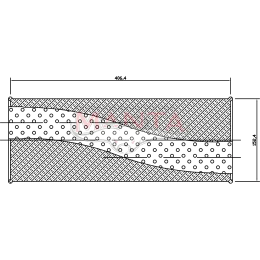 2 1/4in, 6in Round Offset/Offset, 16in (400mm) Long, Megaflow Muffler - Medium - Aluminised Steel product image