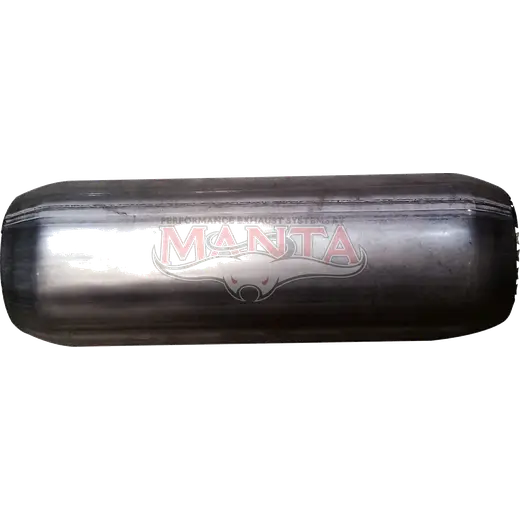 3in (76mm), 12in Long, Spigotless Perforated Hotdog Resonator, Aluminised Steel product image