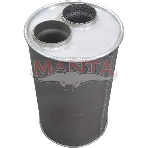 3in, 8in Round Offset/Same Side, 14in (350mm) Long, Megaflow Muffler - Medium - Aluminised Steel product image