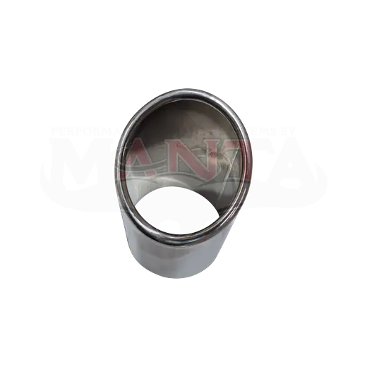 3in Inlet, 3 1/8in Outlet, 5in Long, Round, 30 deg Angle Cut (Rolled In), Stainless Steel product image