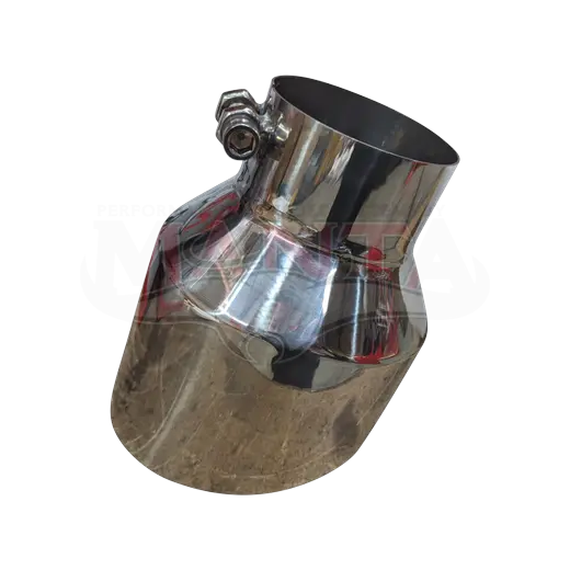 3in Inlet 5in Outlet  Angle Cut, Bolt On Stainless Steel Tip, 20 Degree product image