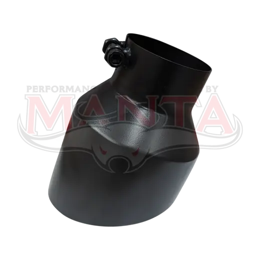 3in Inlet 5in Outlet Angle Cut Stainless Steel Black Tip 20 Degree Angle Cut UN BRANDED product image