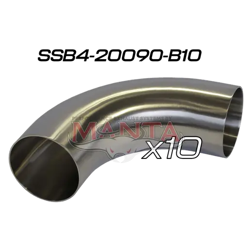 (Pack 10) 2in (50.8mm) 90deg Std Leg 409g Stainless Mandrel Bend product image