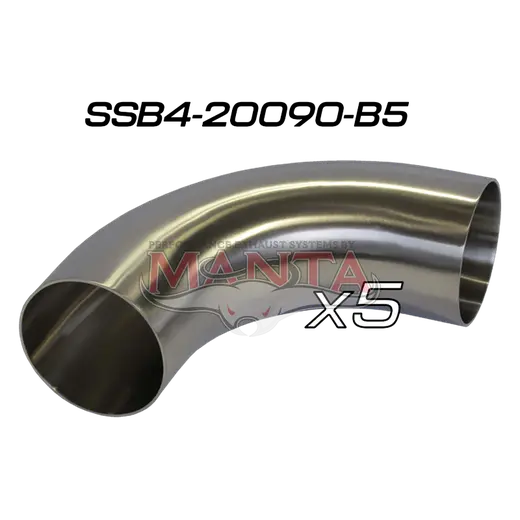 (Pack 5) 2in (50.8mm) 90deg Std Leg 409g Stainless Mandrel Bend product image