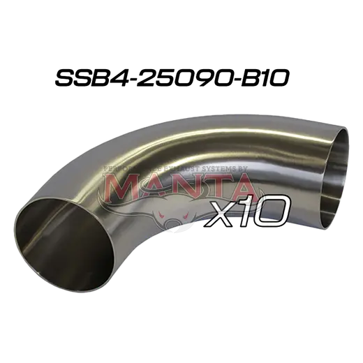 (Pack 10) 2.5in (63.5mm) 90deg Std Leg 409g Stainless Mandrel Bend product image