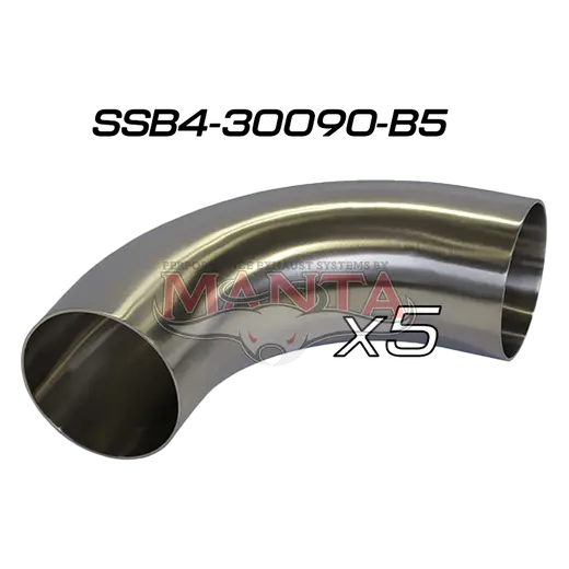(Pack 5) 3in (76.2mm) 90deg Std Leg 409g Stainless Mandrel Bend product image