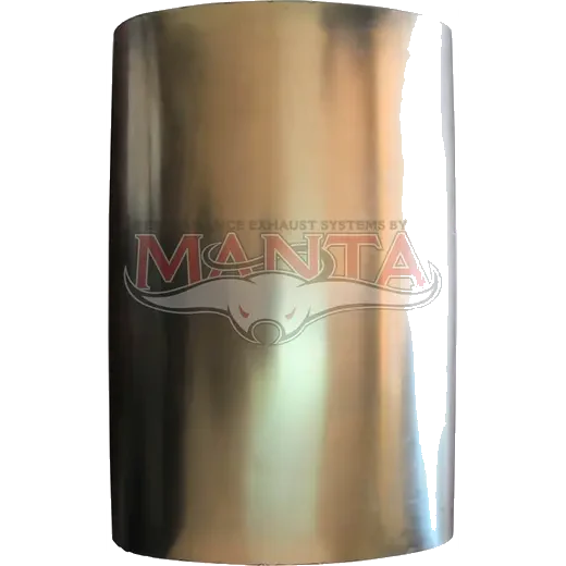 2 1/2in, 11in x 6in Oval Offset/Centre, 16in (400mm) Long, Baffled Muffler - Quiet - Stainless Steel product image
