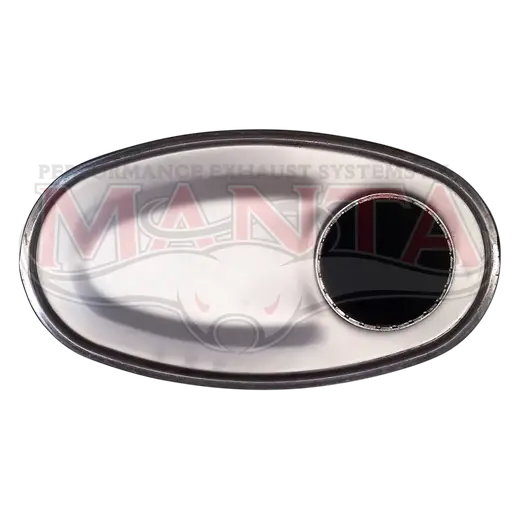 3in, 11in x 6in Oval Offset/Offset, 20in (500mm) Long, Megaflow Muffler - Medium - Stainless Steel product image