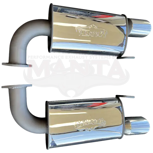 FORD MUSTANG V8 3in DUAL REAR MUFFLERS WITH SINGLE 4in TIPS product image