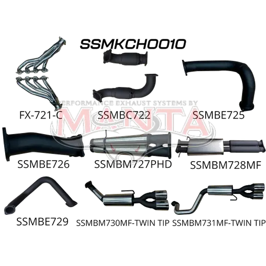 Chevrolet Silverado 1500 6.2L V8 Full Exhaust With HPC Coated Extractors, Cats With Quad Tips product image