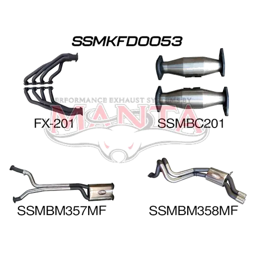 Ford Falcon AU LIVE AXLE V8 Sedan 2.5in Dual With Extractors product image