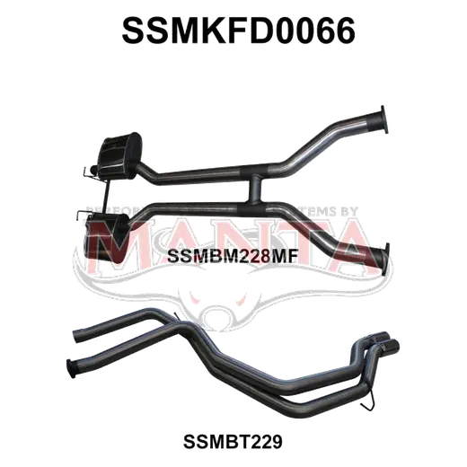 Ford Falcon AU V8 IRS SDN 2.5in Dual Catback Tailpipe product image