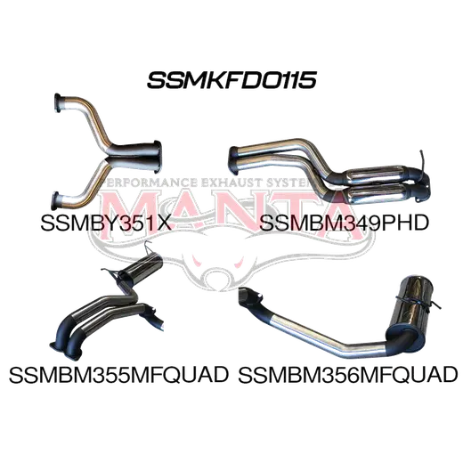 Ford BA BF V8 Sedan 2.5in L & R CatBack Hotdog/Muffler product image
