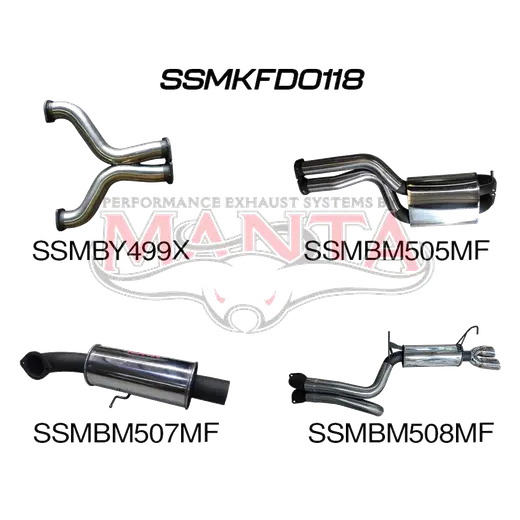 Ford BA BF V8 Sedan 3in L & R CatBack Muffler/Muffler product image