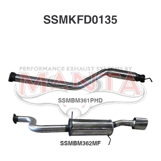 Ford Falcon BA BF 6 Cylinder XR6 Ute CatBack Hotdog/Muffler product image
