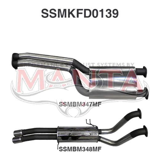 Ford BA BF XR6 Turbo Ute 2.5in Dual C-Back product image
