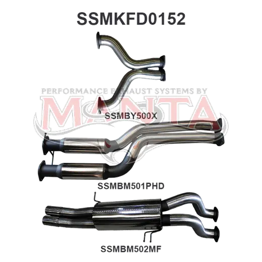 Ford BA BF V8 Ute 3in Dual Catback Hotdog/Muffler product image