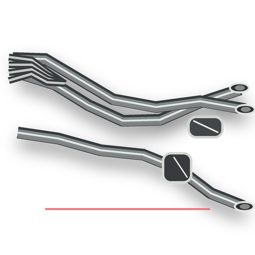 Ford BA BF V8 4V Ute 3in L & R With Extractors Muffler/Muffler product image