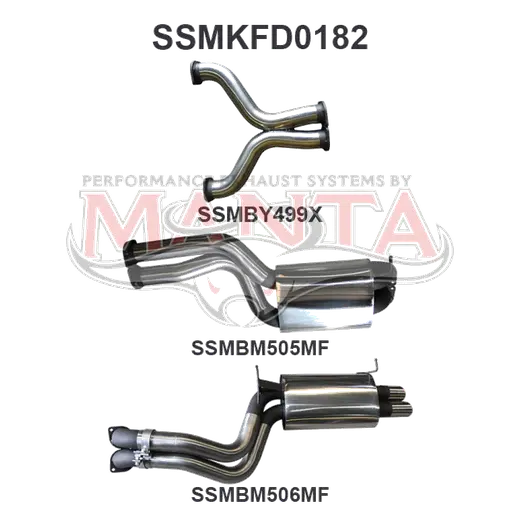 Ford FG V8 Sedan 3in Dual CatBack Muffler/Muffler product image