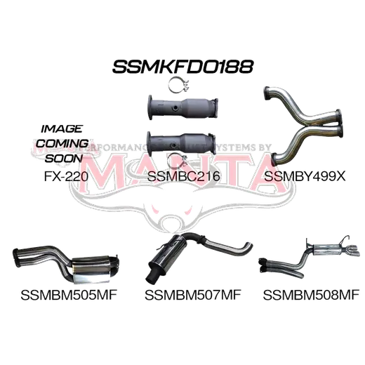 Ford FG V8 Sedan 3in L & R With Extractors Muffler/Muffler product image