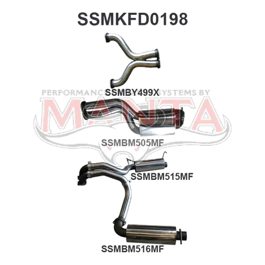 Ford FG GT V8 Sedan 3in L&R CatBack Muffler/Muffler product image