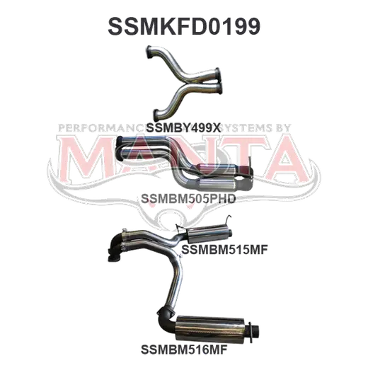 Ford FG GT V8 Sedan 3in L & R Catback Hotdog/Muffler product image