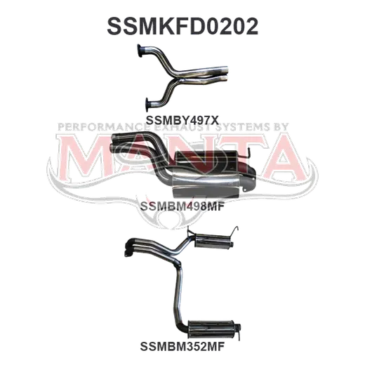 Ford FG GT V8 5.0 SDN 2.5in L & R CatBack Muffler/Muffler product image
