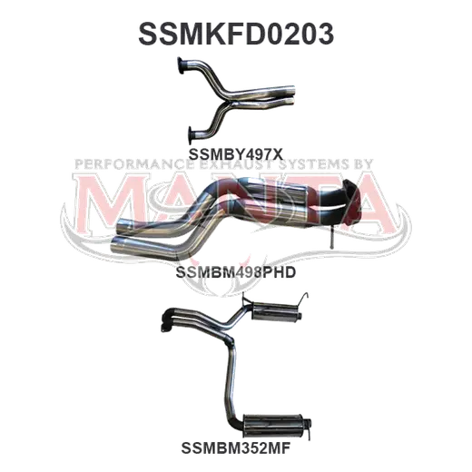 Ford FG GT 5.0 V8 SDN 2.5in L & R Catback Hotdog/Muffler product image