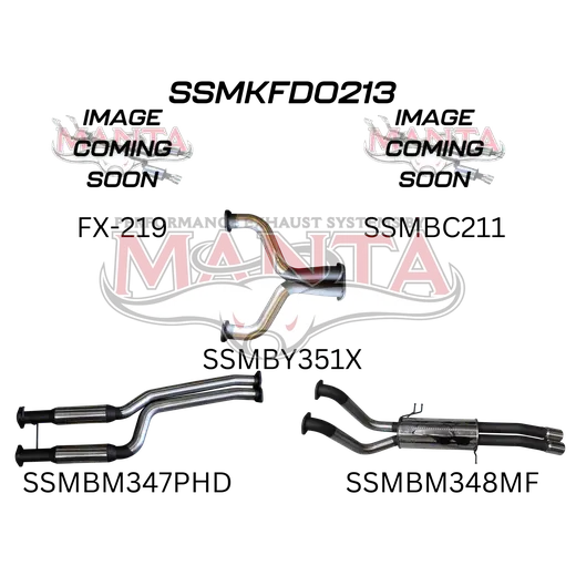 Ford FG 5.4L V8 Ute 2.5in Dual With Extractors Hotdog/Muffler product image