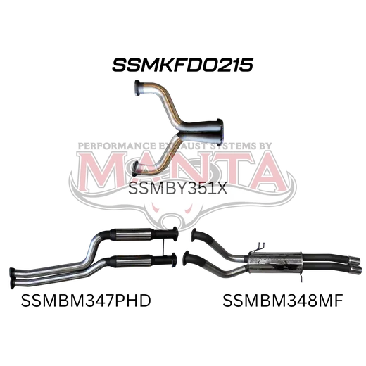 Ford FG V8 Ute 2.5in Dual CatBack Hotdog/Muffler product image