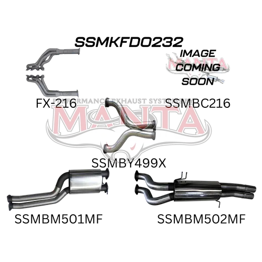 Ford FG 5.0L V8 Ute 3in Dual With Extractors Muffler/Muffler product image
