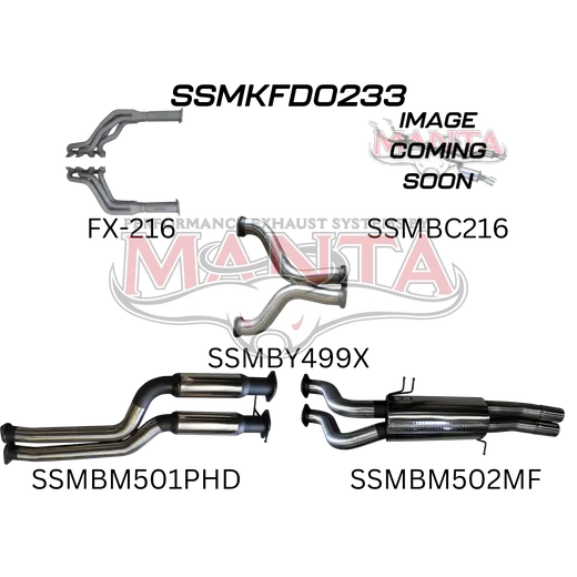 Ford FG 5.0L V8 Ute 3in Dual With Extractors Hotdog/Muffler product image