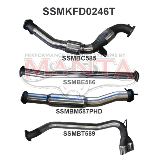 Ford PX Ranger 3.2L With Cat, Hotdog Twin Tip Side Exit product image