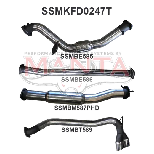 Ford PX Ranger 3.2L Without Cat, Hotdog Twin Tip Side Exit product image