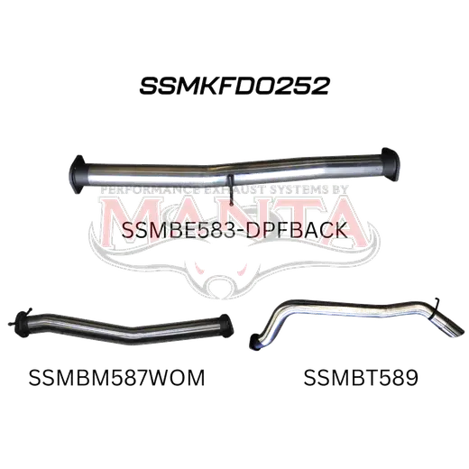 Ford PX2 & PX3 Ranger 3in DPF Back without muffler product image