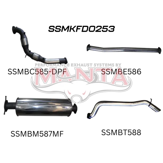 Ford PX2 & PX3 Ranger 3.2L Turbo Back With Cat product image