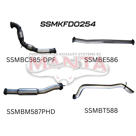 Ford PX2 & PX3 Ranger 3.2L Turbo Back With Cat, Hotdog product image
