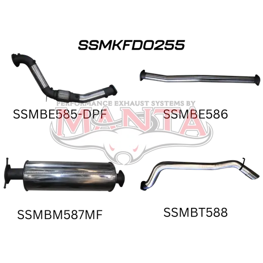 Ford PX2 & PX3 Ranger 3.2L Turbo Back Without Cat, With Muffler product image