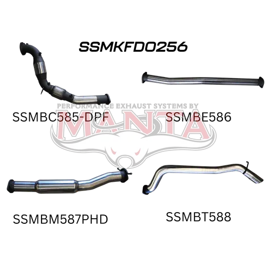 Ford PX2 & PX3 Ranger 3.2L Turbo Back Without Cat, Hotdog product image