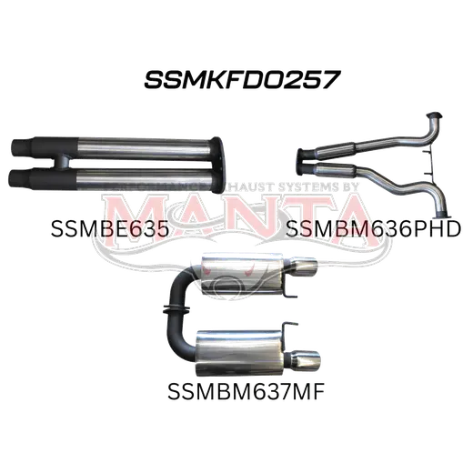 Mustang FM 5.0L V8 2015-2017 3in Dual Catback, Centre Hotdogs And Rear Mufflers With Single 4in Tips product image